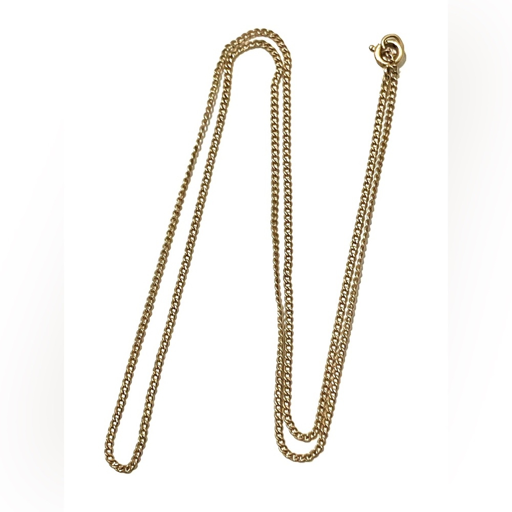 12K Gold Filled Curb Chain Necklace 17.75”